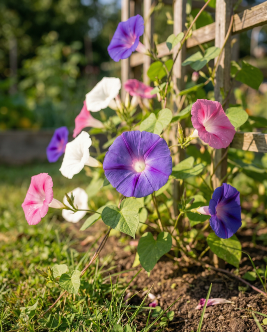 Mixed Pack (Ipomoea purpurea) – økologiske etårige blomsterfrø fra SeedsChoice
