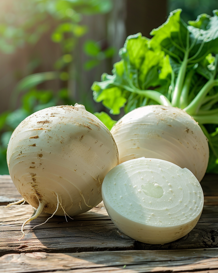 Puutarhanauris Platte Witte Mei -siemenet (Brassica rapa) – luonnonmukainen yksivuotinen vihannes
