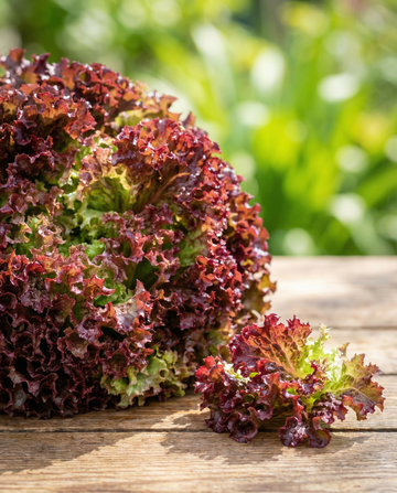 Krausblättriger Salat Lollo Rossa (Lactuca sativa) – Bio-Gemüsesamen, einjährig, von SeedsChoice