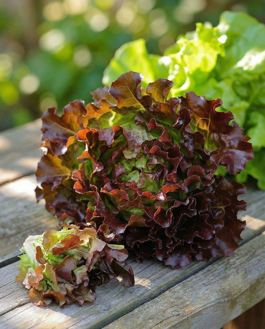 Semillas ecológicas de lechuga de hoja Red Salad Bowl (Lactuca sativa) – hortaliza anual de SeedsChoice