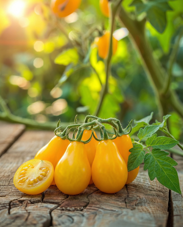 Pomidor koktajlowy Yellow Pearshaped (Solanum lycopersicum) – ekologiczne nasiona jednorocznych warzyw od SeedsChoice