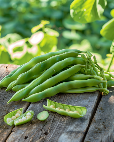 Stangenbohne Neckarkönigin grüne Hülsen Samen (Phaseolus vulgaris) – Bio-Saatgut einjähriges Gemüse