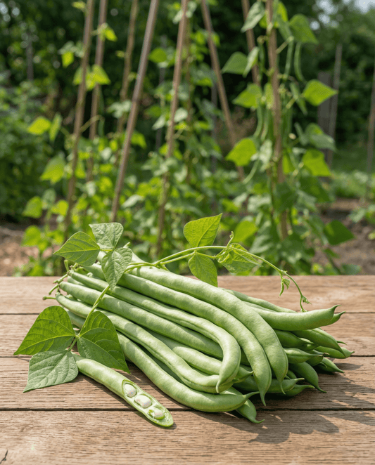 Haricot à rames Neckarkönigin Green Pods (Phaseolus vulgaris) – graines bio de légumes annuels de SeedsChoice