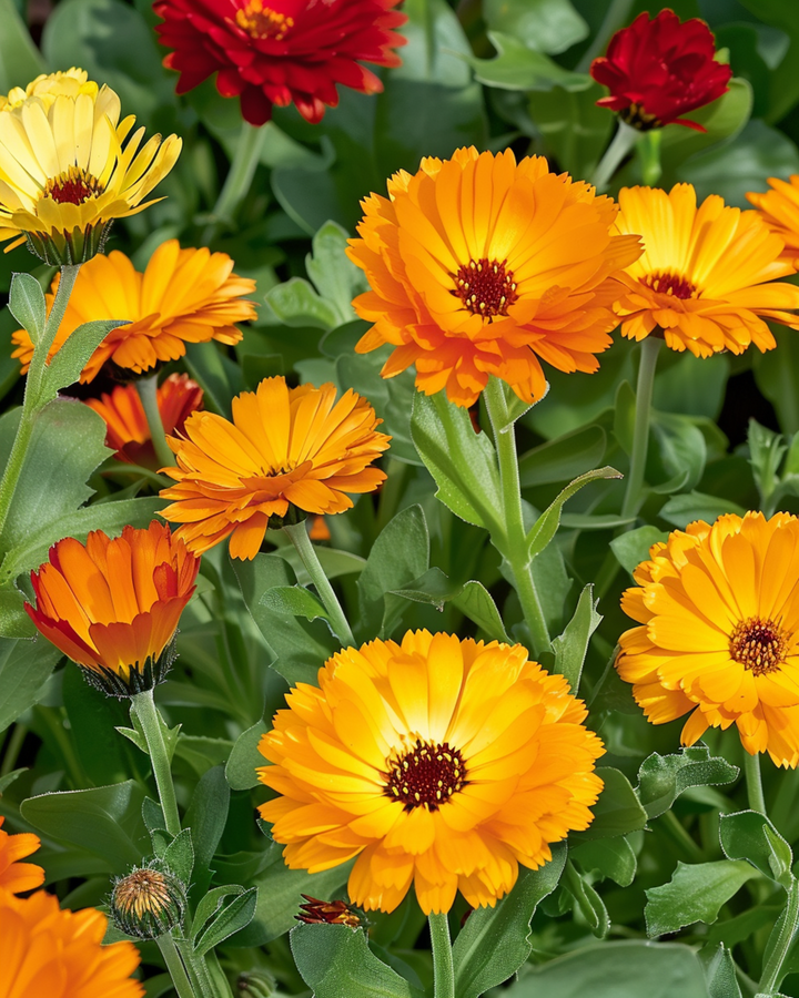 Sementes de Cravo-de-burro Touch Of Red Mix (Calendula officinalis) – flor anual