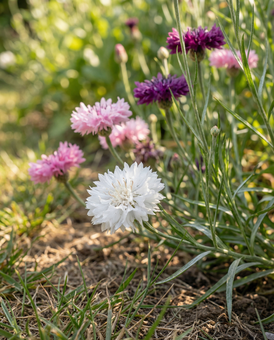 Fjura tal-qamħ Double Flowering Mix (Centaurea cyanus) – żrieragħ ta' fjuri annwali minn SeedsChoice