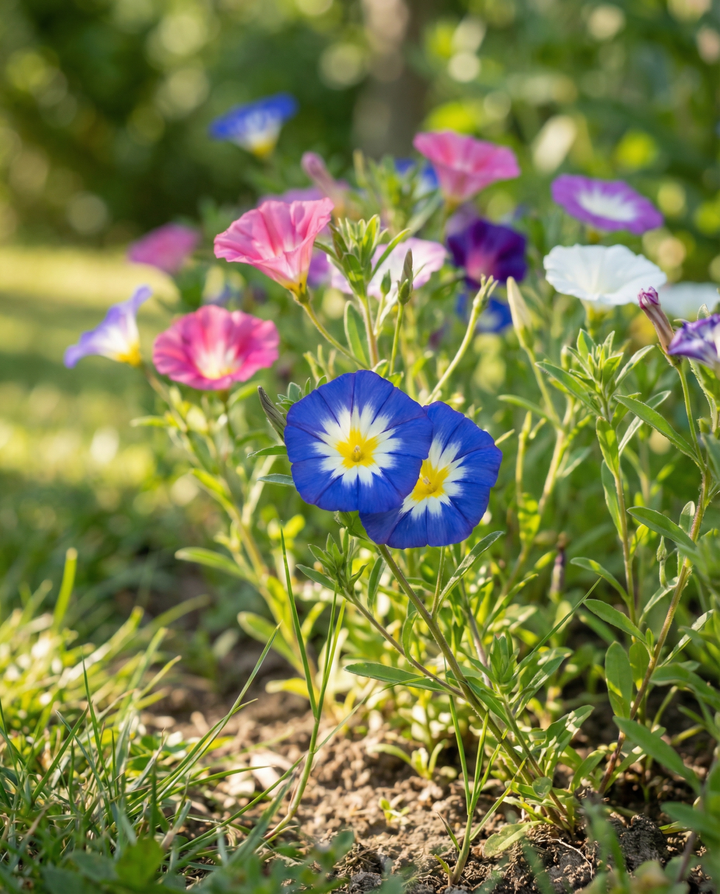 Dværgfrø (Convolvulus tricolor) – etårig blanding
