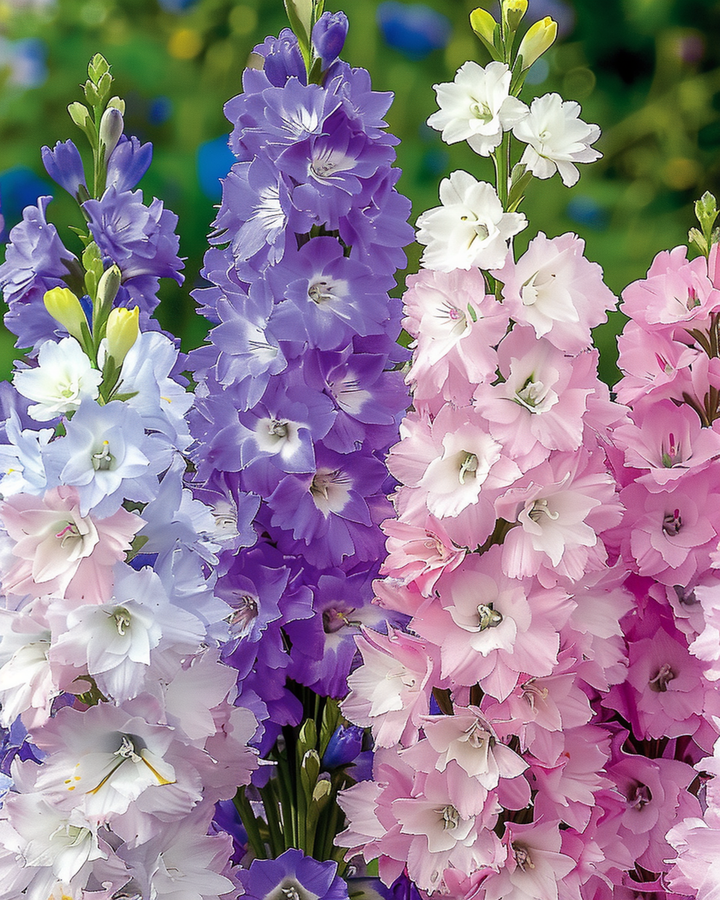 Żrieragħ Larkspur Mixed Dwarf (Delphinium ajacis) – taħlita annwali