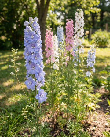 Larkspur Imperial Mixed (Delphinium consolida) – żrieragħ fjuri annwali minn SeedsChoice