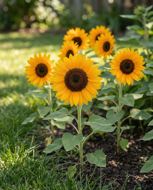 Girassol Sunrich Orange F1 Pollenfree (Helianthus annuus) – sementes de flor anual da SeedsChoice