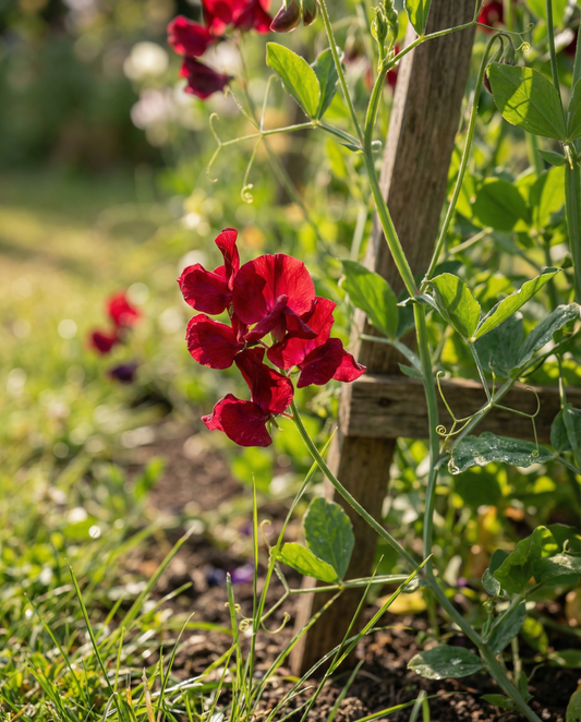 Sweet Pea Royal Family Red Climber (Lathyrus odoratus) – graines de plante grimpante annuelle de SeedsChoice