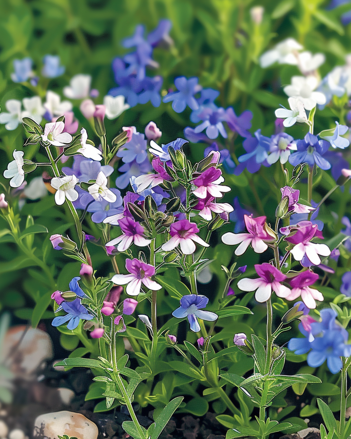 Graines de lobélie mélangée String Of Pearls Mixed (Lobelia erinus) – mélange annuel