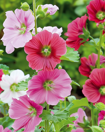 Blandede farver Grandiflora frø (Malope trifida) – etårig blomsterblanding