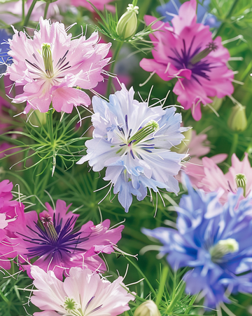 Love In The Mist Persian Jewels seeds (Nigella damascena) – annual mix