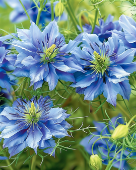 Żerriegħa Love In The Mist Miss Jekyll Blue Nigella Damascena Fjura Annwali