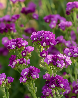 Żerriegħa tal-Lavanda tal-Baħar Purple Attraction Limonium Sinuatum Fjura Annwali