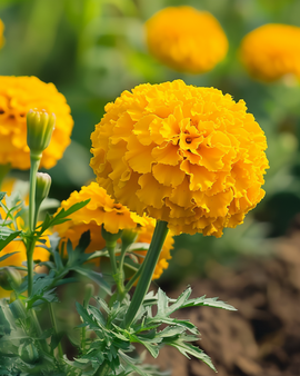 Afrikansk fløjlsblomst frø Tagetes erecta etårig dværg Golden Age