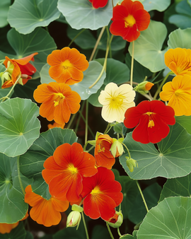 Nasturtium Seeds Tropaeolum Majus Single Flowered Mixed Annual
