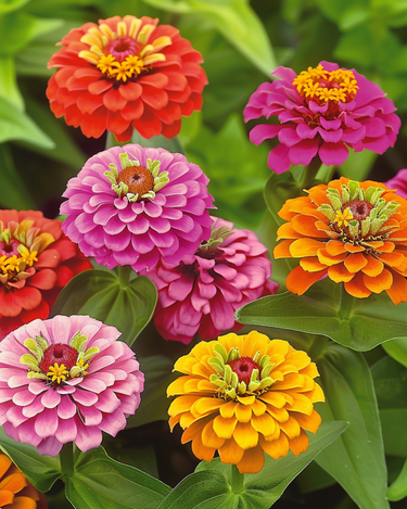 Graines Lilliput Mixed (Zinnia elegans) – mélange annuel