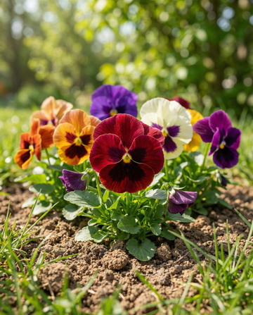 Pensée Swiss Giants Mixed (Viola wittrockiana) – graines de fleurs bisannuelles de SeedsChoice