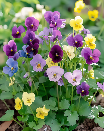 Żrieragħ ta' Bambini Mixed (Viola cornuta) – fjura biennali