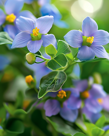 Żerriegħ tal-Vjola Persjana Midget Blue (Exacum affine) – fjura annwali