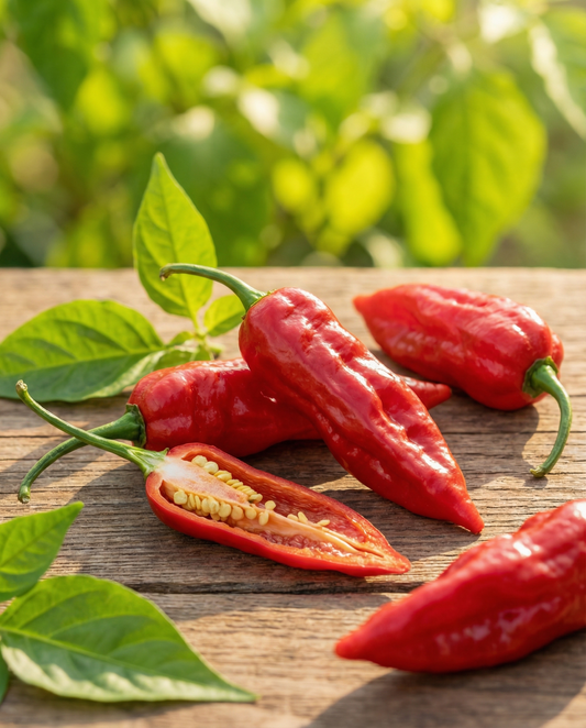Bżar Bhut Jolokia Aħmar (Capsicum chinense) – żerriegħat tal-ħaxix annwali minn SeedsChoice