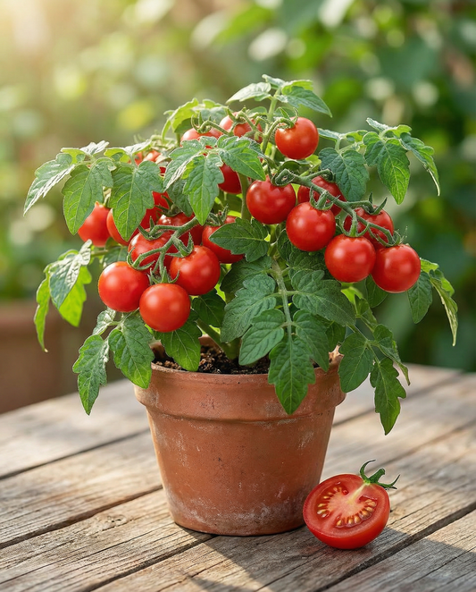 Tomate cerise naine Tiny Tim (Solanum lycopersicum) – graines de légume annuel de SeedsChoice