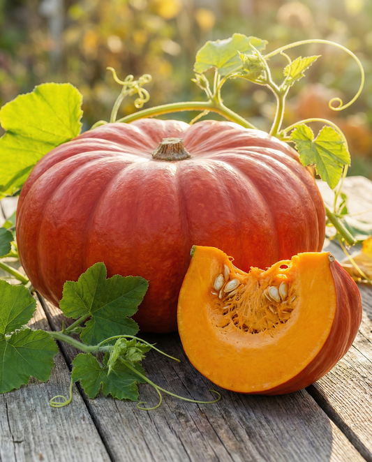 Kürbis Rouge Vif Detampes (Cucurbita maxima) – einjährige Gemüsesamen von SeedsChoice
