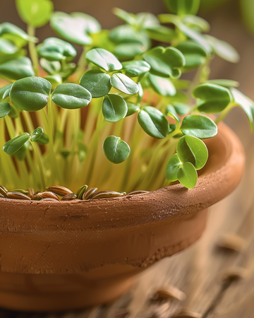 Graines de cresson alénois (Lepidium sativum) – légume annuel