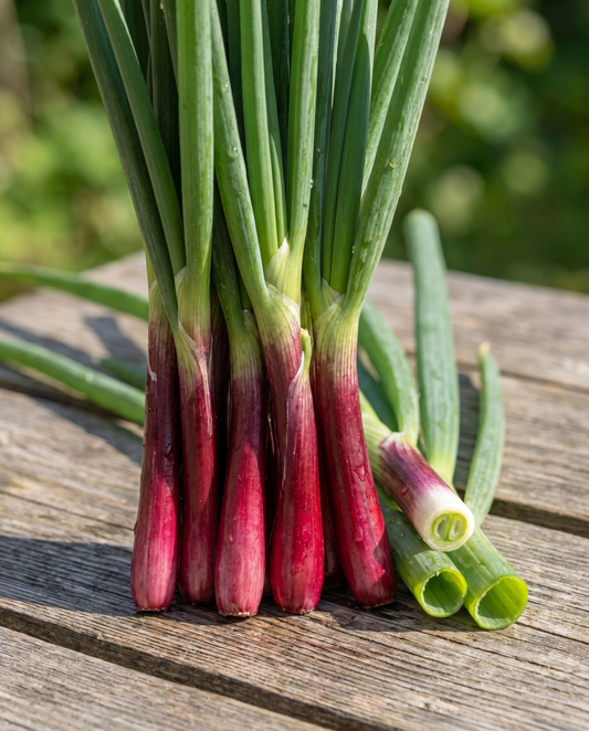 Red Ninja Spring Onion (Allium fistulosum) – perennial vegetable seeds from SeedsChoice