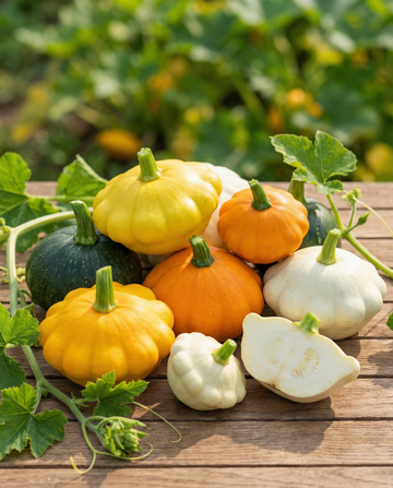 Patisson Squash Colour Mix (Cucurbita pepo) – graines de légumes annuels de SeedsChoice