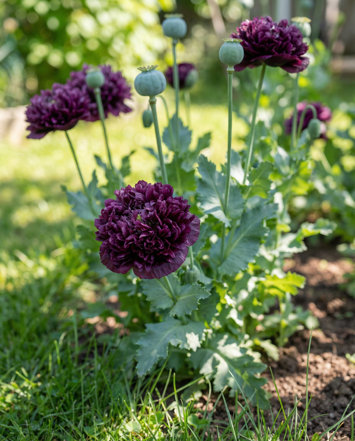 Valmue Black Paeony mørkelilla 80 cm frø – etårig blomst