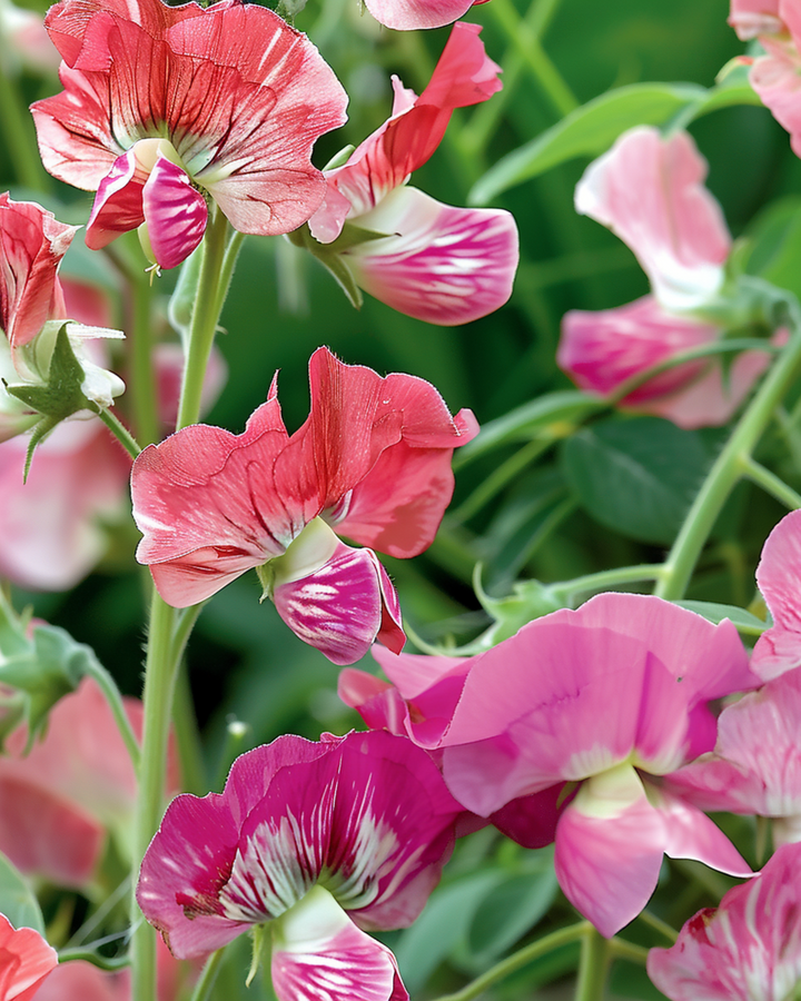 Graines de pois de senteur Unwin's Striped Climber (Lathyrus odoratus) – plante grimpante annuelle
