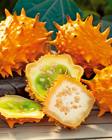 Hornmelone Fruit Samen (Cucumis metuliferus) – einjähriges Gemüse