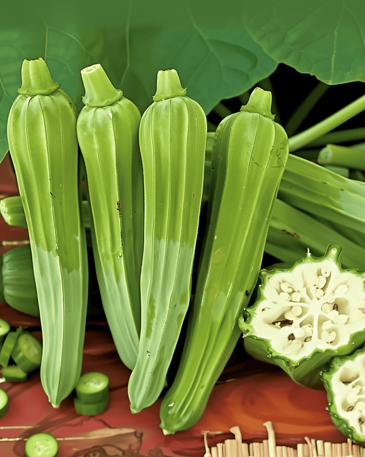 Okra Clemson Spineless perinteisen lajikkeen siemenet (Abelmoschus esculentus) – yksivuotinen vihannes