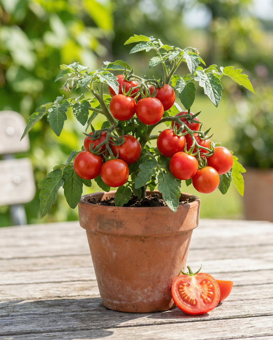 Topftomate Gourmandise Red Cherry (Solanum lycopersicum) – einjährige Gemüsesamen von SeedsChoice