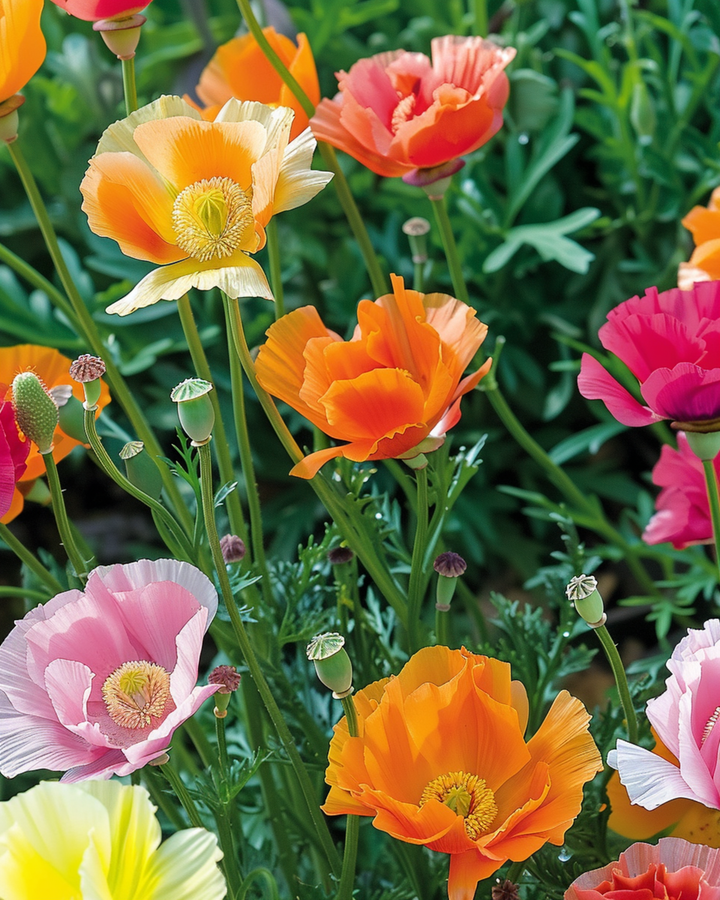 Nasiona Double Flowered Mix (Eschscholzia californica) – kwiat jednoroczny
