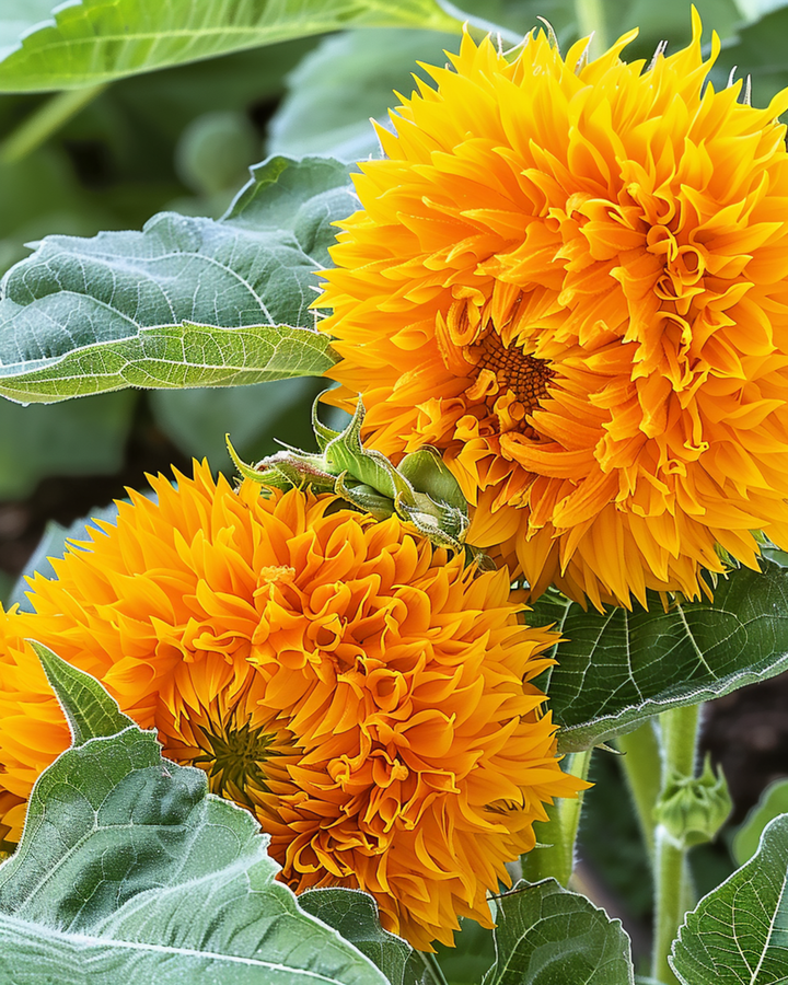 Graines de tournesol Sungold Dwarf Double Flowered (Helianthus annuus) – fleur annuelle