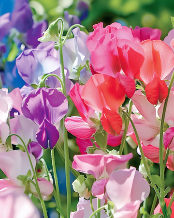 Sementes de ervilha-de-cheiro Colorama Mixed (Lathyrus odoratus) – flor anual