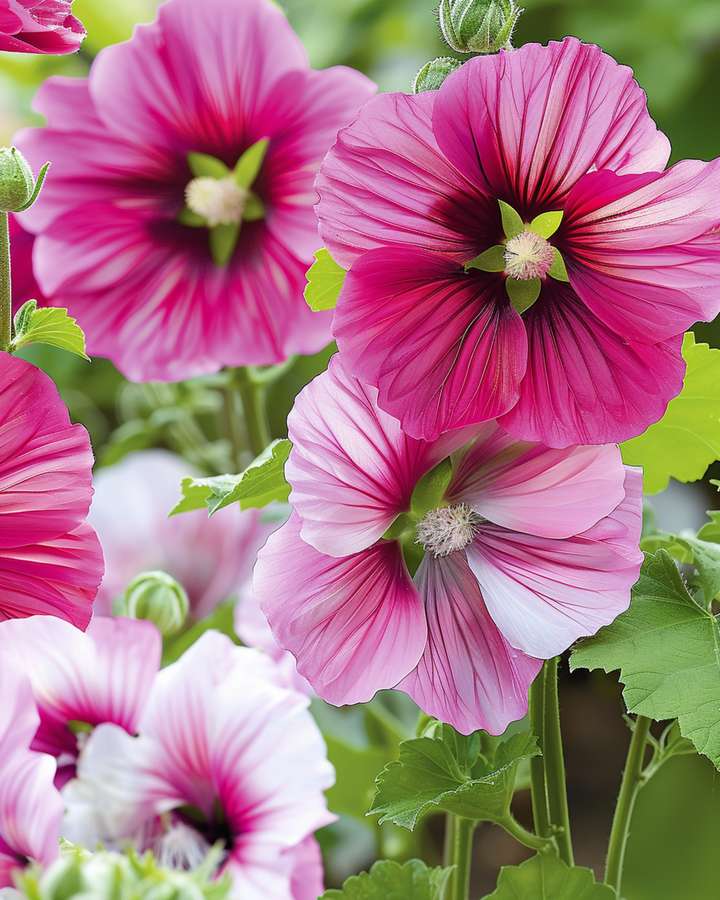 Sementes Mixed Grandiflora Funnel Mallow (Malope trifida) – mistura anual