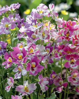 Fattigmands orkidé frø Schizanthus Wisetonensis etårig Angel Wings