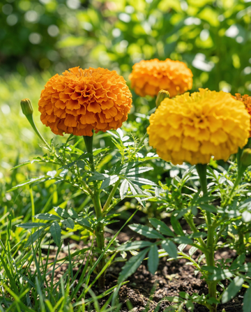 Semi di tagete africano Sunset Giants Mix (Tagetes erecta) – fiore annuale da SeedsChoice