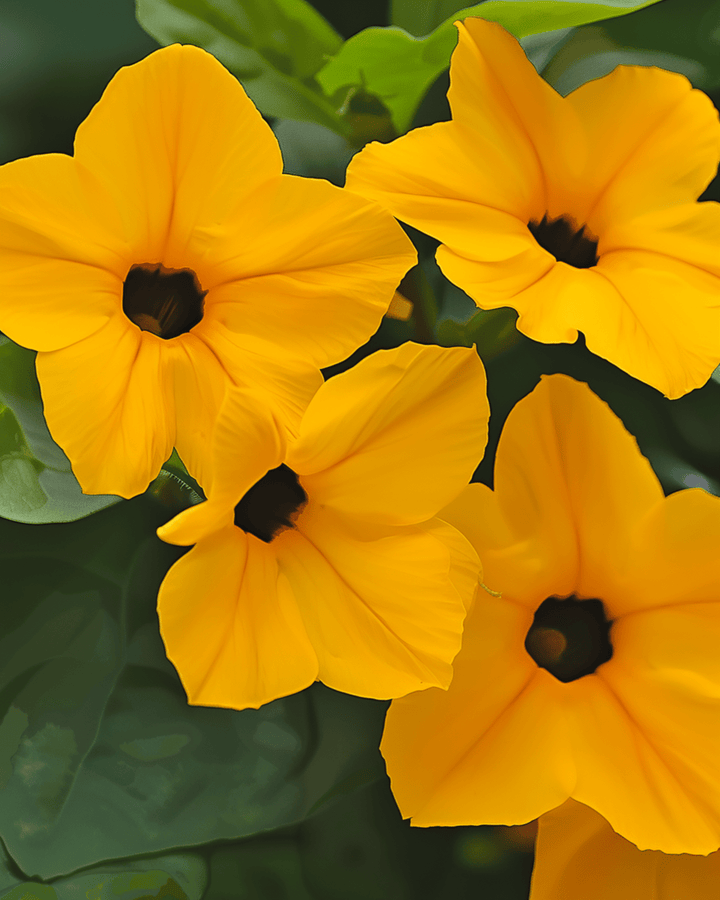 Black Eyed Susan klätterfrön (Thunbergia alata) – flerårig klätterväxt