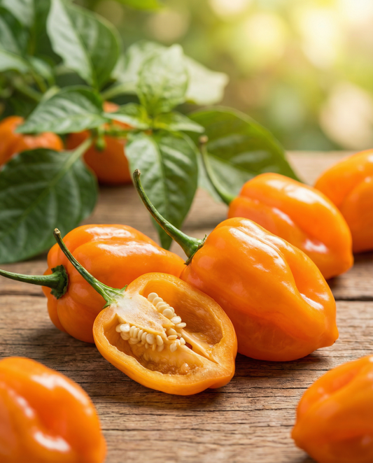 Bżar Habanero Orange (Capsicum chinense) – żrieragħ tal-ħxejjex annwali minn SeedsChoice