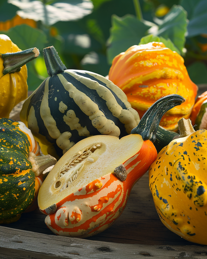 Semillas de calabaza ornamental Large Small Fruits (Cucurbita pepo) – mezcla anual