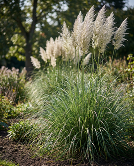 Sementes de erva-das-pampas Cortaderia Selloana gramínea perene