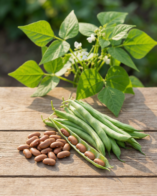 Bønne Brown Dutch 100 g (Phaseolus vulgaris) – etårigt grønsagsfrø fra SeedsChoice