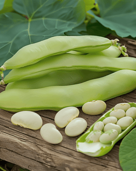 Semillas de haba Threefold White Vicia Faba anual