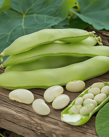 Fève Threefold White graines (Vicia faba) – légume annuel
