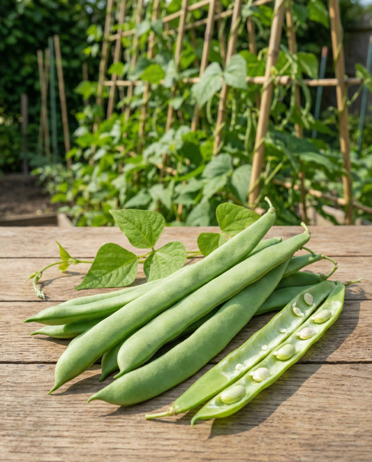 Fażola Franċiża Rampikanti Helda (Phaseolus vulgaris) – żerriegħa ta' rampikanti annwali minn SeedsChoice